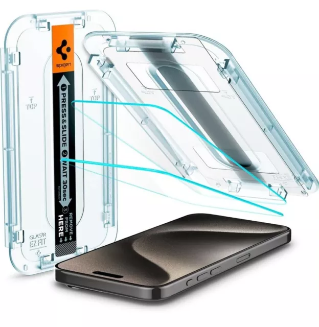 iPhone 15 Pro Max  Protector Spigen Glas.tR EZ Fit