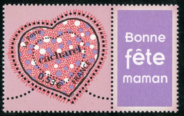 Stamp / Timbre Personnalise N° 3747A** Coeur Saint Valentin / Bonne Fete Maman