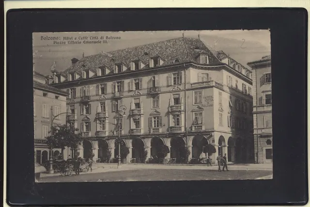 Bolzano Hotel Caffe' Citta Piazza Emanuele Iii  Viaggiata 1928 (A075)
