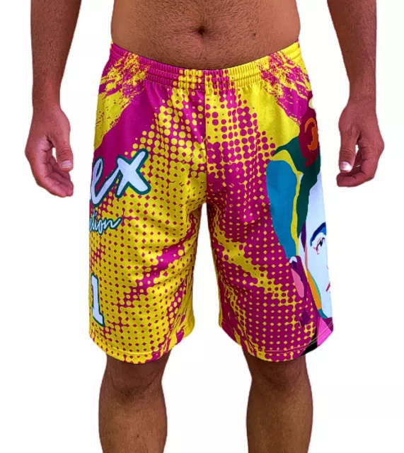 Footex Short Plage Volley-Ball Frida K Tennis Mer Encres de Sublimation Padel