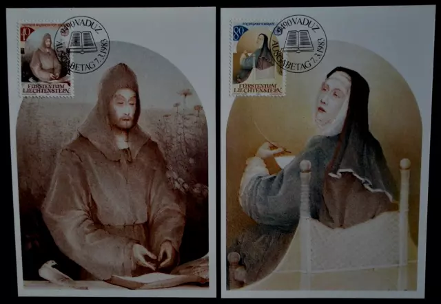 Liechtenstein 1983 Europa CEPT Maximum Special Stamps Cards/Religious Figures