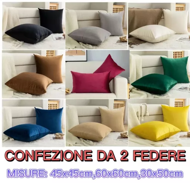 CONFEZIONE DA 2 fodere per cuscini in velluto, federa per divano camera da  letto EUR 7,40 - PicClick IT