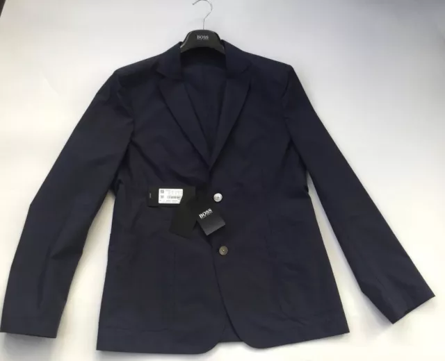 BNWT 100% Auth Hugo Boss, Men's Luxury Navy Thin Blazer / jacket. IT 50 EU40 2