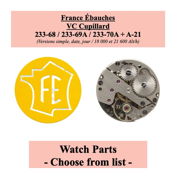 Roue D'horlogerie Pour Calibre Cupillard 233/69 (21 600 Alt/h) - Pièce Horlogerie Neuve Sans étiquette