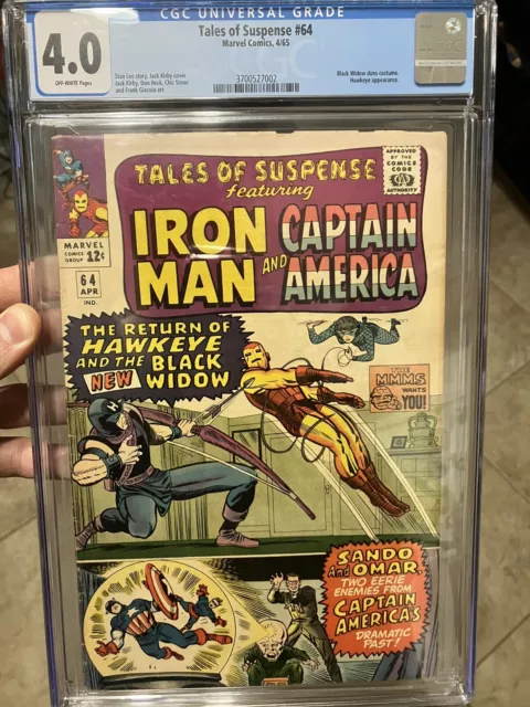Tales Of Suspense #64 Marvel Comics CGC 4.0 OW Pages 3rd Appearance of Hawkeye