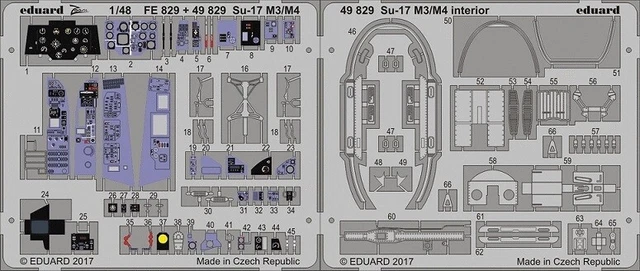 49829 Su-17M3/M4 Interior For 1/48 Kitty Hawk Model Kits