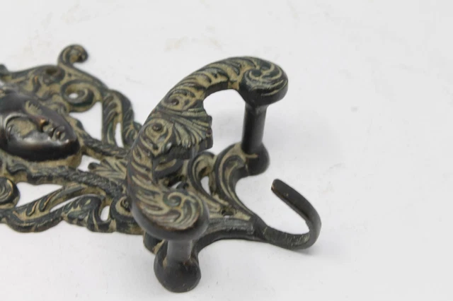 Vintage Original Hand Crafted Brass English Wall Hook Hanger Hardware NH6819 10
