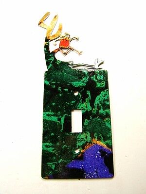 Kokopelli Flute Cactus Single Switch Cover Plate by Steel Images USA 022515H