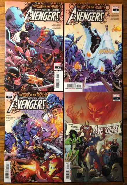 War of the Realms Avengers Lot of 4 Marvel Comic Books