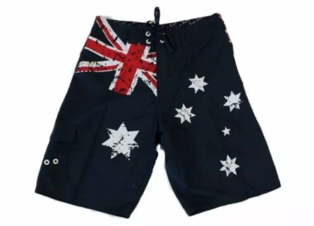 Adult Mens Board Shorts Australian Australia Day Souvenir Beach Shorts – Flag