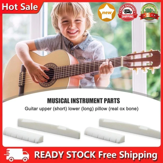 4pcs Bone Guitar Bridge Nut Saddle for 6 String Guitar Stringed Instrument Parts