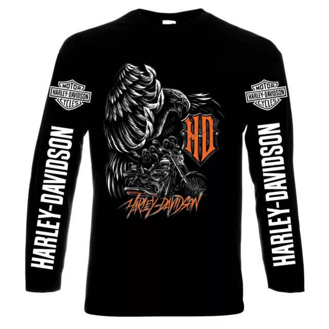 Harley Davidson, men's long sleeve t-shirt, 100% cotton, S to 5XL