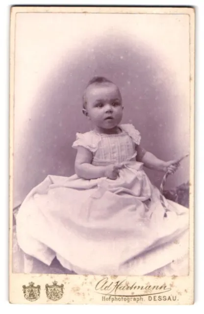 Photographs Ad. Hartmann, Dessau, Franz-Straße 24, toddler in baptismal dress