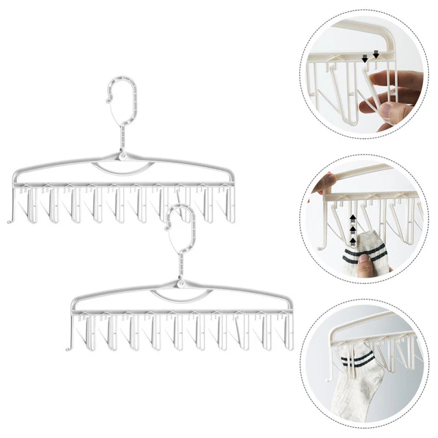 2 Pcs Towel Hanger Stocking Hangers Wall Hangers Clothes Underwear Rack