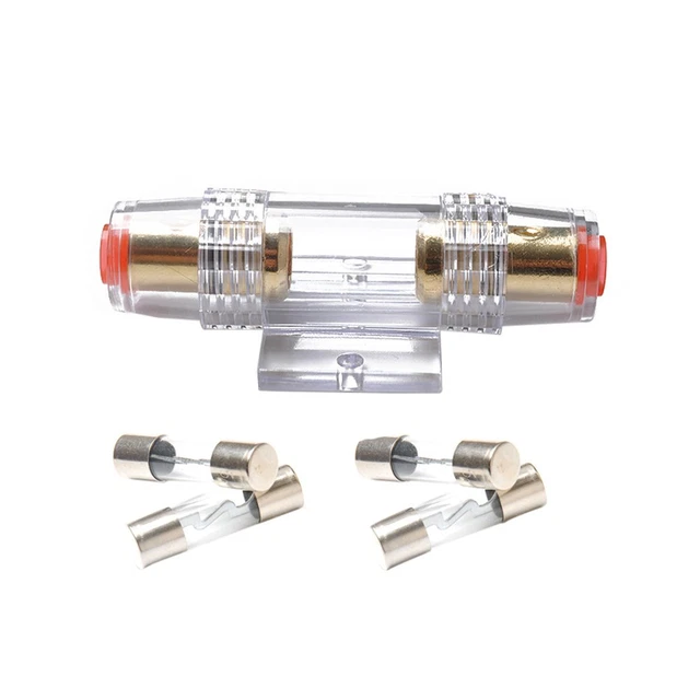 Porte-fusible AGU 1 Entrée 1 Sortie 60A - Pour Installation Audio Voiture, Diamètre Câble 4/8 AWG