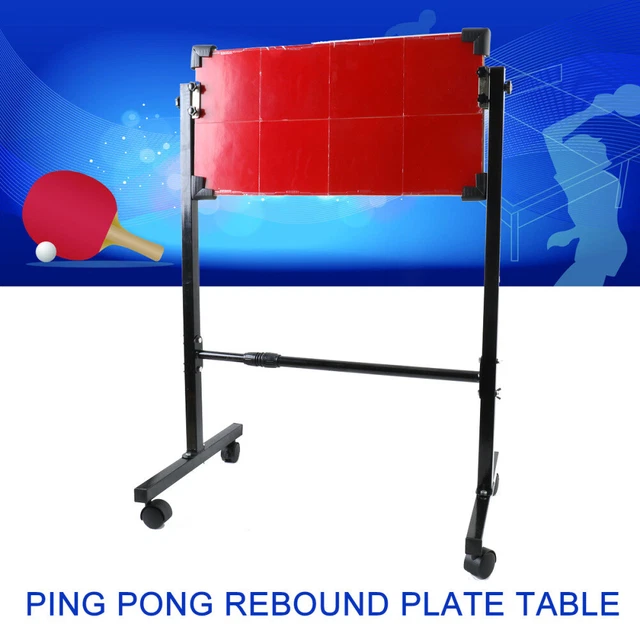 TABLE TENNIS RETURN Board Ping Pong Rebound Board Equipment w/ Wheels