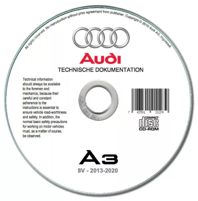 Audi A3 (8V) 2013-2020  manuale officina repair manual