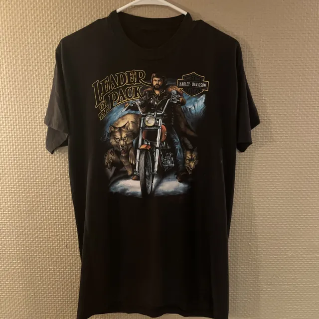 VINTAGE 3D EMBLEM Harley-Davidson Shirt Mens Large 1988 Leader Of The ...
