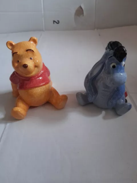 Walt Disney Winnie The Pooh & Eeyore Ceramic Salt & Pepper Shakers