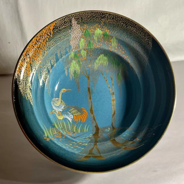 Carlton Ware Blue Royale "Crane" 7 1/4" Bowl