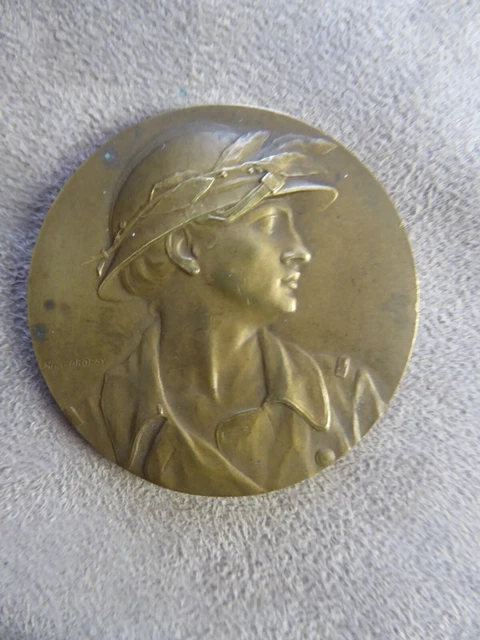 Médaille Tournois De Tennis – Echo De Paris 1925-1926 Par LORDONNOIS – Bronze