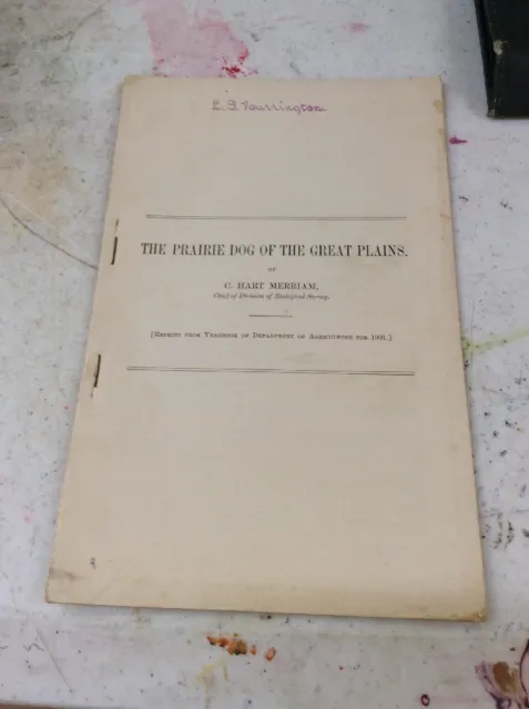 US DEPARTMENT OF AGRICULTURE FARMERS BULLETIN Prairie Dog Of Great Plains 1901