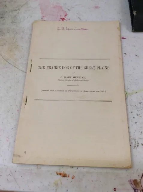 US DEPARTMENT OF AGRICULTURE FARMERS BULLETIN Prairie Dog Of Great Plains 1901