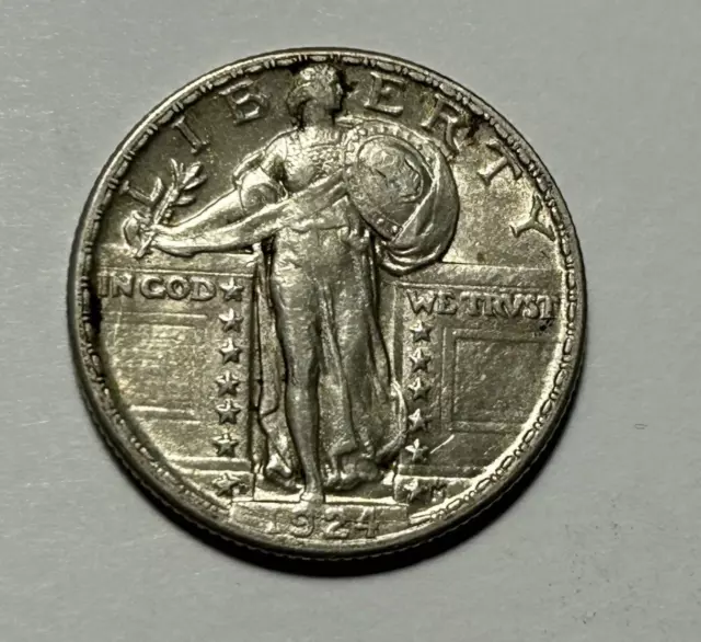 1924 D Standing Liberty Quarter Xf-Au