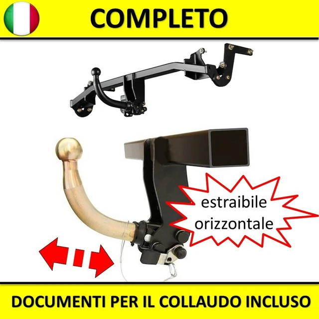 STEINHOF Gancio Di Traino Estraibile Orizzontale Per Mitsubishi Outlander (04.2007-08.2012) Con Kit Elettrico 13 Poli - 3