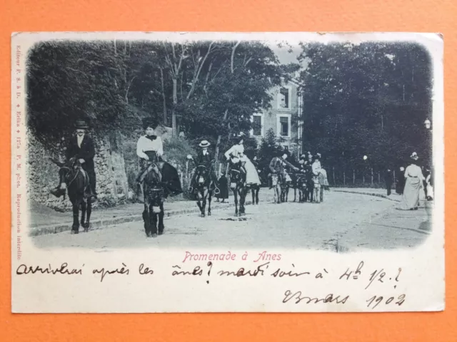 cpa Cachet SCEAUX ROBINSON Hauts de Seine en 1902 PROMENADE à ANES