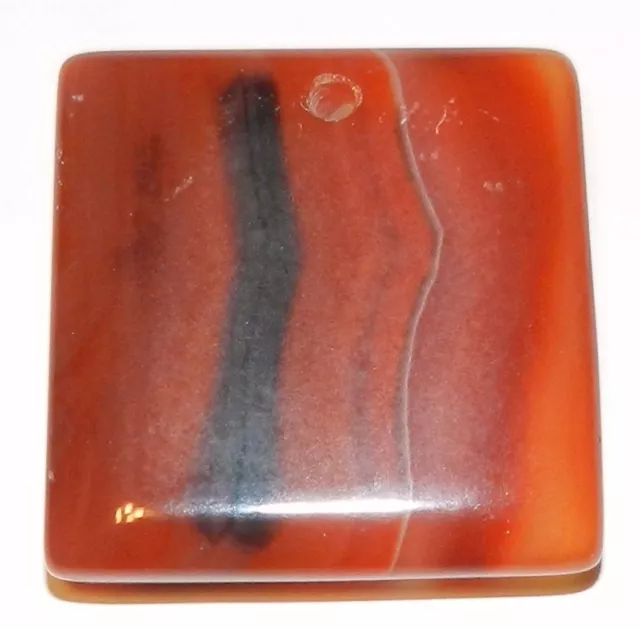 P1119 Red Agate 32mm Square Focal Pendant Gemstone Bead  1pc