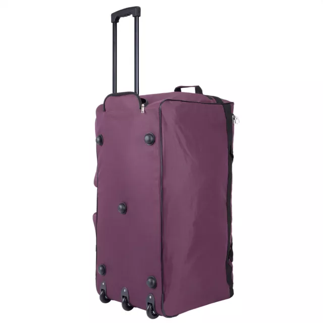 Sac de Voyage XXL Trolley 160L Poignée télescopique 3 Roues Cadenas Sac de sport 3