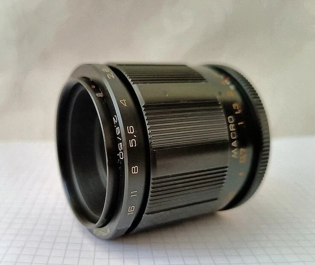 Lentes vintage MC MC MC Volna 9 MACRO 1:2 URSS 50 mm f/2,8 M42 dSLR copia tesar