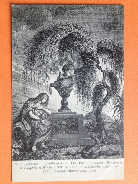 cpa engraving drawing litho 75 - PARIS WILLOW WEEPING Louis XVI Engraving Drawing