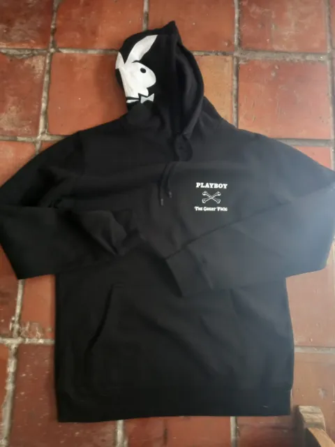 Playboy the Great Frog Hoodie in medium Black with white design