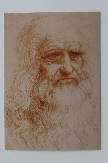 LEONARDO DA VINCI: "Selfportrait", 1515  Art-Postcard  NEW