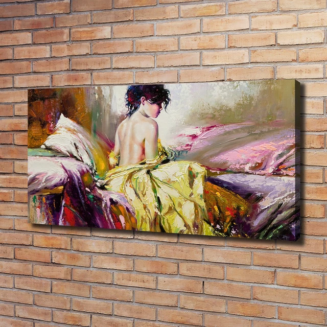 Tableau Toile 70x50cm - Impression D'art Femme Nu - Décoration Murale Moderne - ARTTOR