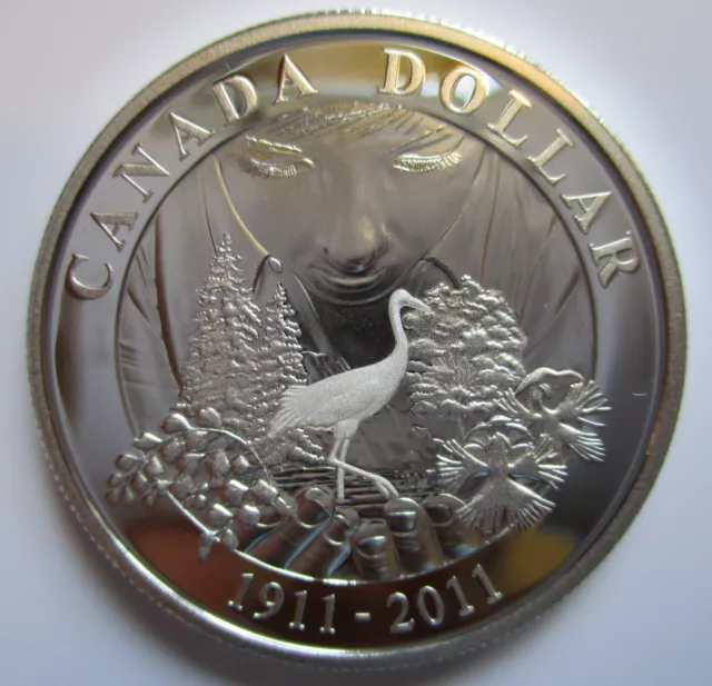 2011 CANADA 100th ANN OF NATIONAL PARKS PROOF SILVER DOLLAR  HEAVY CAMEO COIN