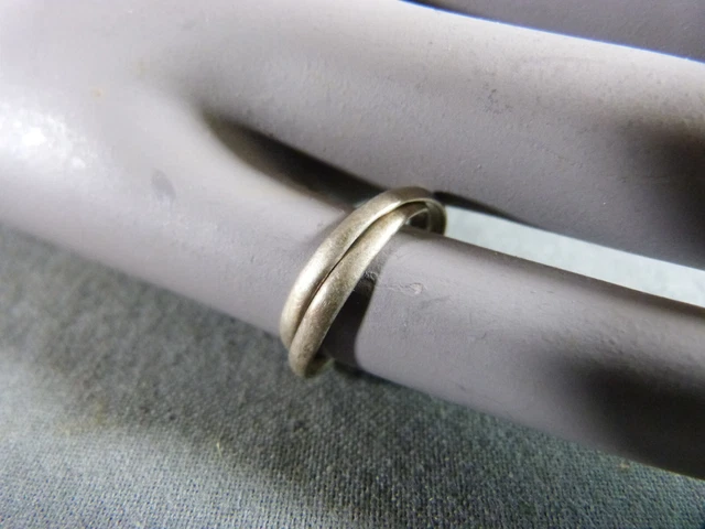 bague femme argent massif trois beaux anneaux entrelacés