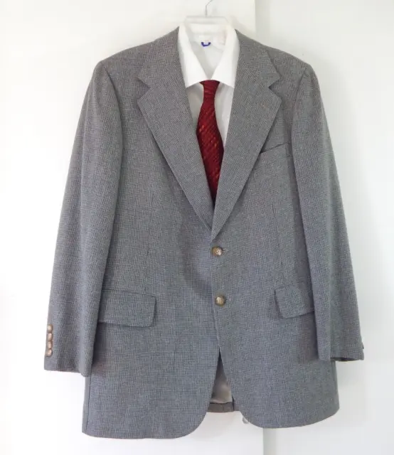 vintage 80s CHAPS RALPH LAUREN jacket blazer sport coat wool tweed gray 42L