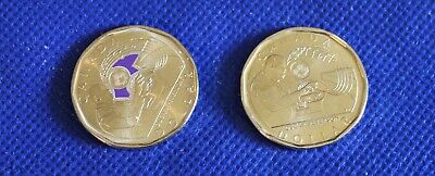 Set 2022 Canada Oscar Peterson Colored & Non-Col Dollar Loonie Mint UNC $1 C