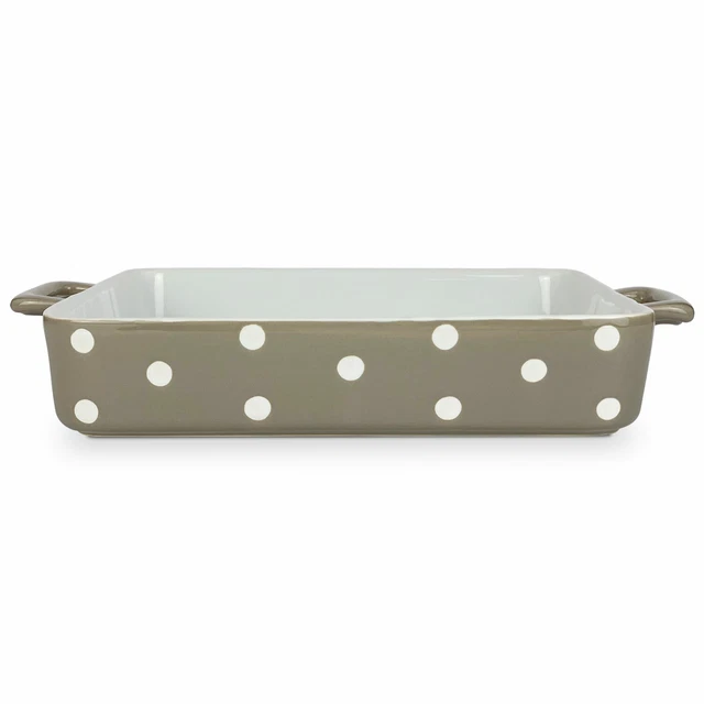 Plato de Hornear Cerámica Isabelle Rose Molde Horno En Lunares Shabby Chic 5135