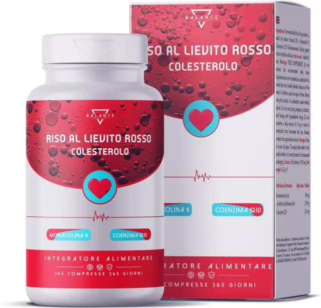 RISO ROSSO FERMENTATO - Integratore Alimentare per Colesterolo 365 COMPRESSE