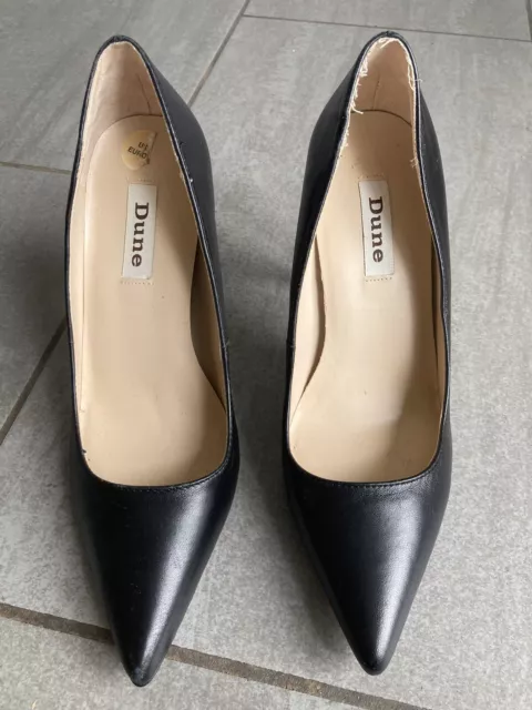DUNE LADIES BLACK Leather High Heeled Shoes Size 38 / 5. Great ...