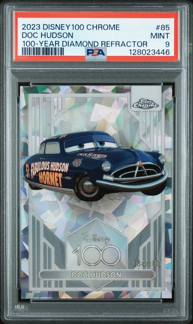 2023 TOPPS CHROME Disney 100 Doc Hudson #85 PSA 10 Base 1st