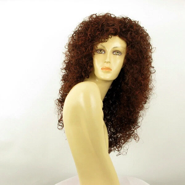 Perruque Femme Bouclée Longue Marron Doré - Modèle Gaetane 6T24B, Synthétique