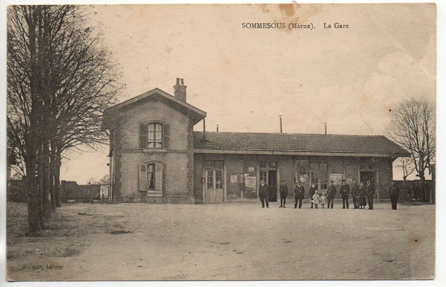 SOMMESOUS - Marne - CPA 51 - la gare -