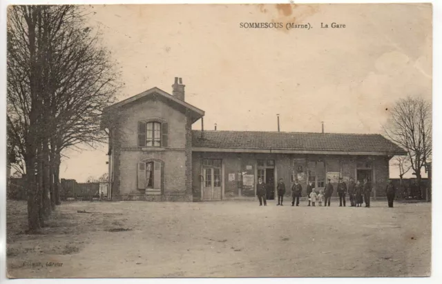SUMSOUS - Marne - CPA 51 - the station -