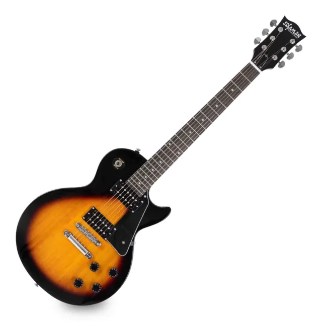 B-WARE Shaman E-Gitarre Single Cut Design Humbucker Flat Top Mahagoni Sunburst