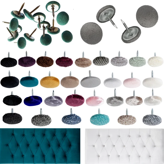 18mm Fabric Covered Upholstery Buttons – Pack Of Tufting Buttons For Sofa, Headboard, DIY